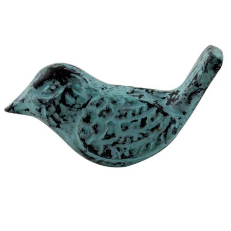 Antique Sea Green Small Bird Iron Cabinet Knob